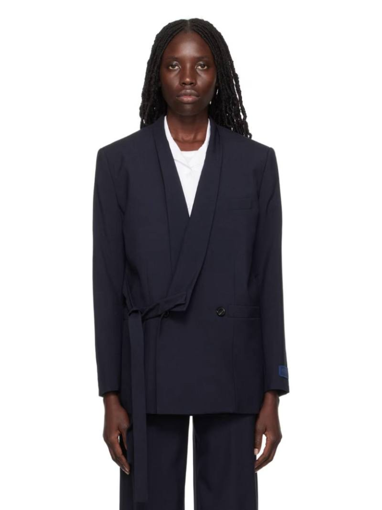 Women's navy wrap blazer — Womenswear collection
